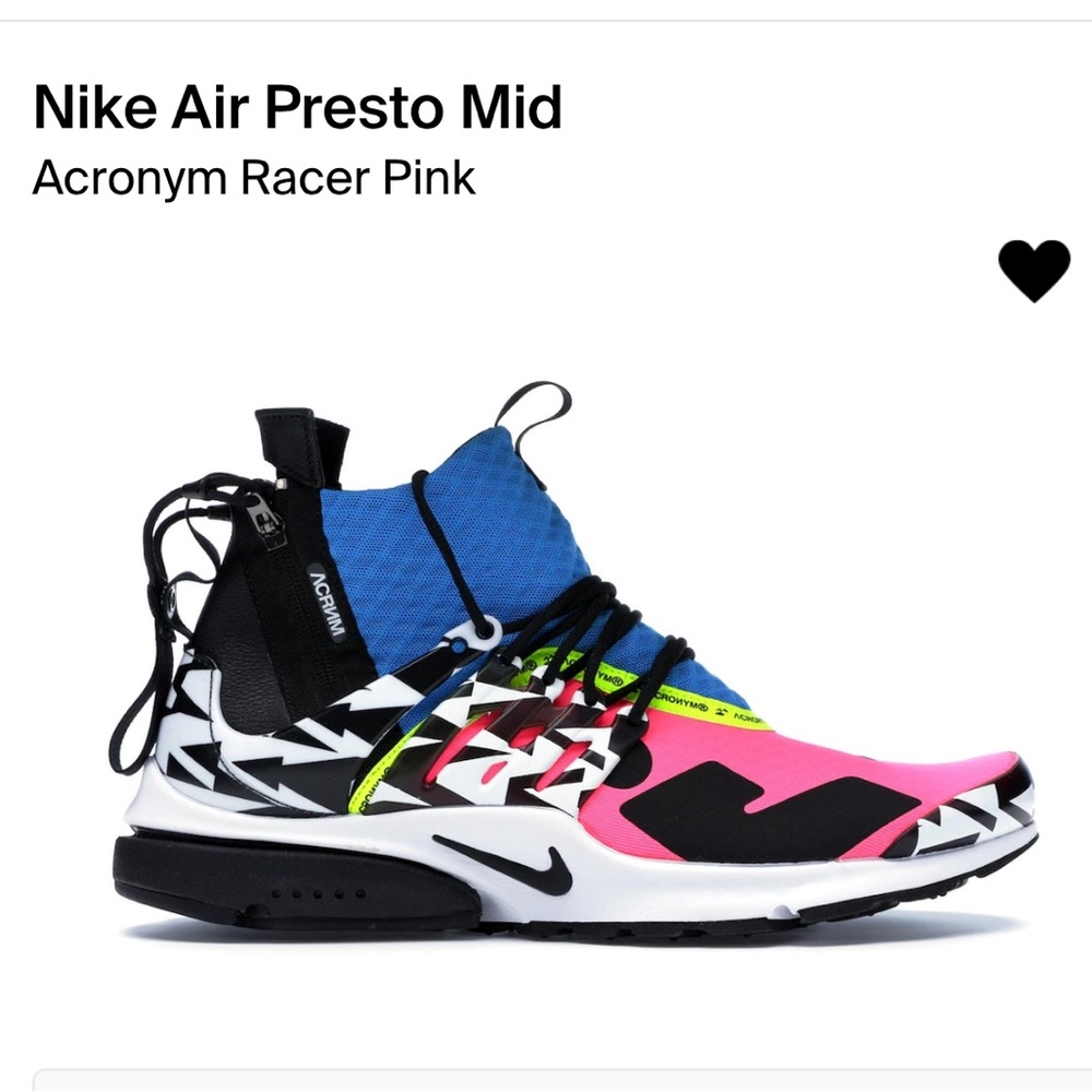 Nike x Acronym Air Presto Mid Racer Pink